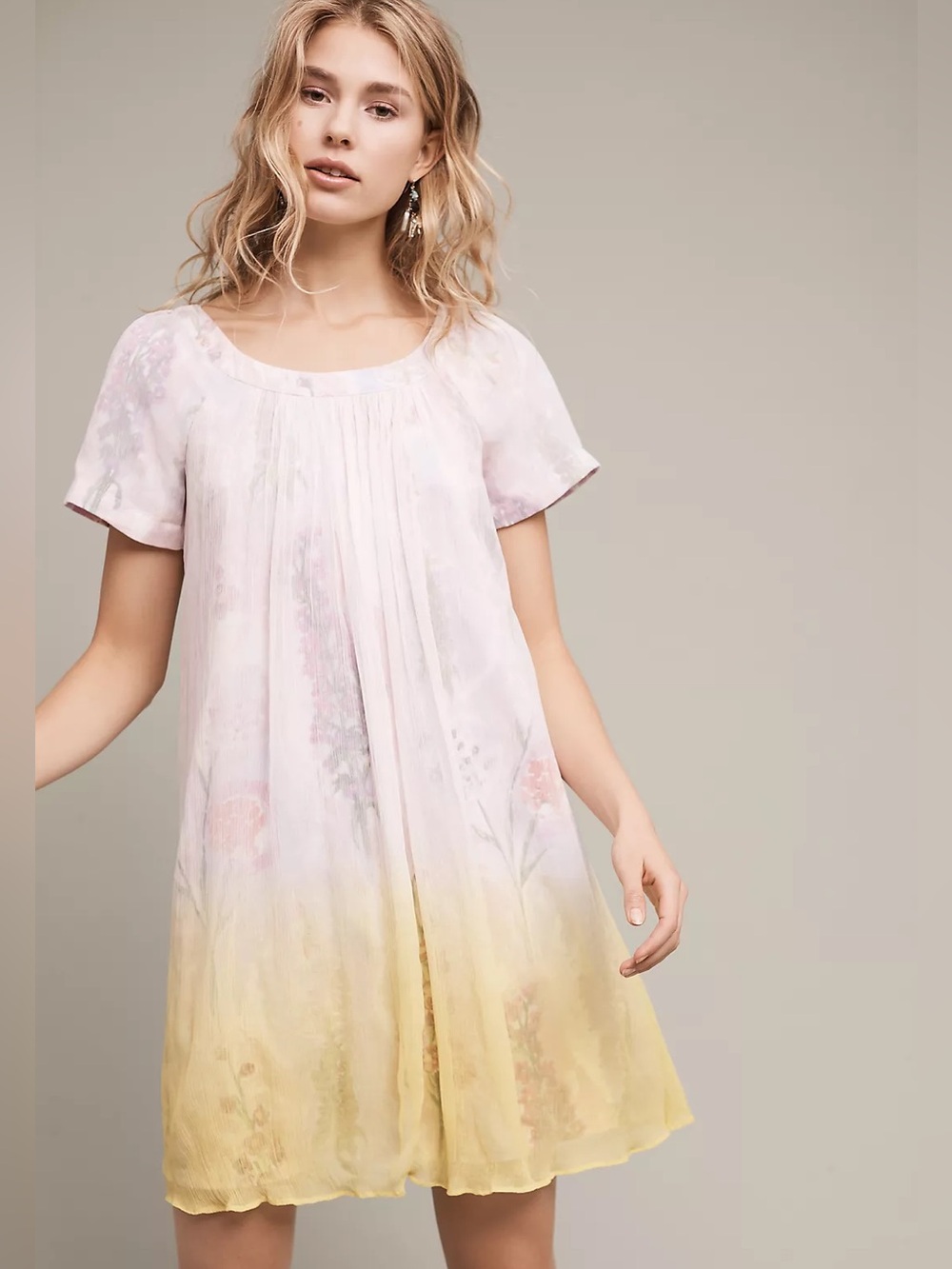 Anthropologie HD in Paris Dipped Chroma Swing Dress Size 4 Small